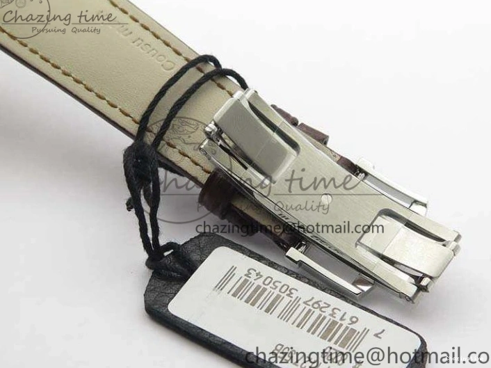 0416 FreshLook Villeret 6654 SS Complicated Function OMF 1:1 Best Edition White Dial On Brown Leather Strap A 8119